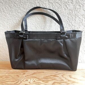 La Sera by Franchi | Black Satin Bow Deta Convertible Evening Bag